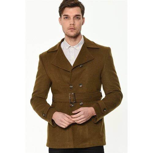 Dewberry K7539 SLIM-FIT MEN&amp;#039;S COAT-CAMEL Slike