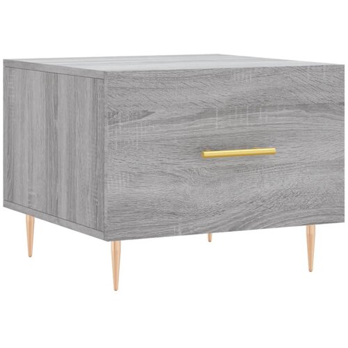 Maison Chic Klubska mizica - kavna mizica - Nizka mizica siva sonoma 50x50x40 cm inženirski les, (21752427) Slike