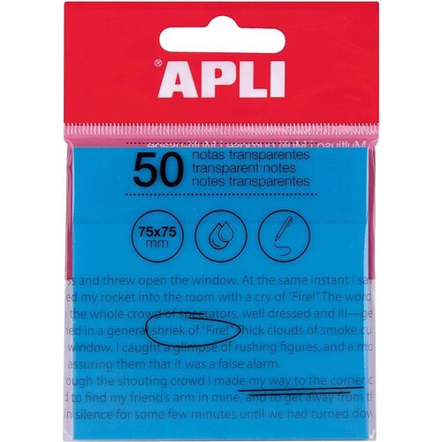 Apli Samolepilni indeks lističi, plastični 50 kos, modri, (21221278) Cene