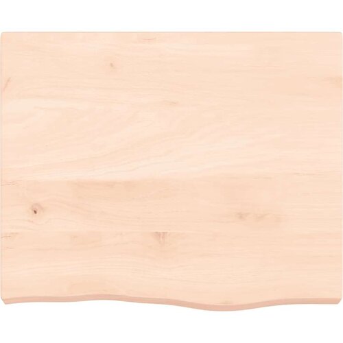 VidaXL Zidna polica 60 x 50 x (2-6) cm neobrađena masivna hrastovina Slike