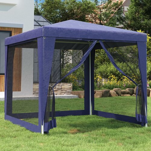 vidaXL Šator za zabave s 4 mrežasta bočna zida plavi 2,5 x 2,5 m HDPE Cijene