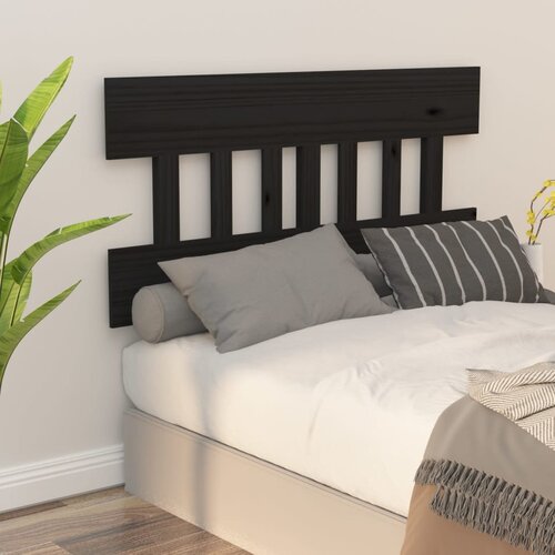 vidaXL uzglavlje za krevet crni 183,5x3x81 cm od masivne borovine Cijene