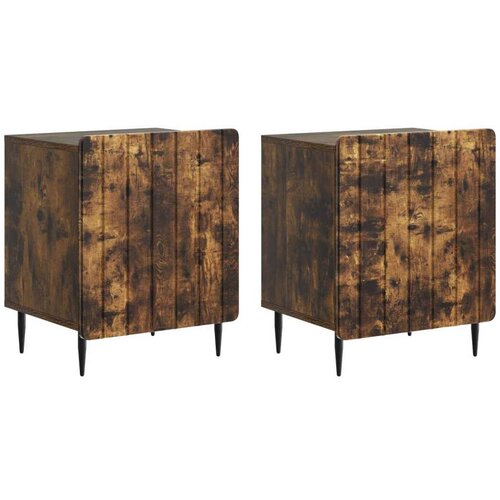  Noćni ormar 2 pcs Dimljeni hrast 43 x 34 5 x 52 cm - Dimljeni hrast 2 Cene