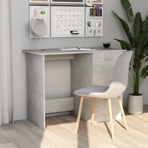  Radni stol siva boja betona 100 x 50 x 76 cm konstruirano drvo Slike