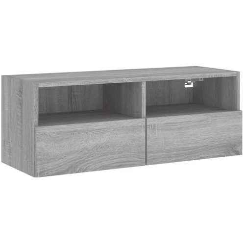 vidaXL Stenska TV omarica siva sonoma 80x30x30 cm inženirski les, (20977967) Cene