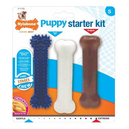 Nylabone Igračka za &amp;scaron;tence za žvakanje, početni set S Slike