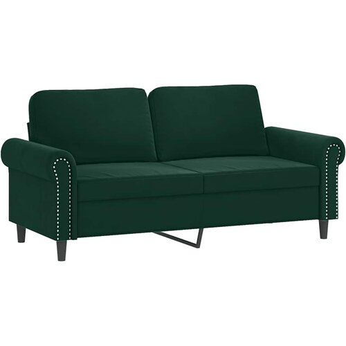  2-dijelni set sofa s jastucima tamnozeleni bar&amp;scaron;unasti Slike