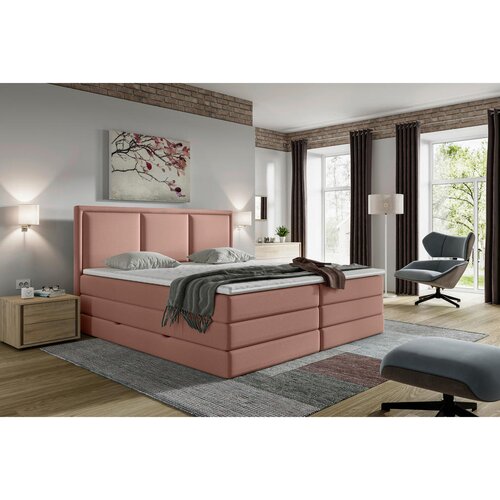MID.YOU POSTELJA BOXSPRING 180 cm x 200 cm , tekstil starinsko roza Cene