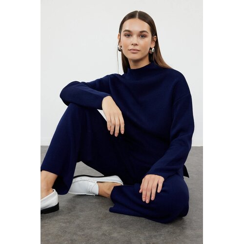 TRENDYOLMILLA Ženski set top i pantalone Twoaw21Au0060, Tamnoplava Slike