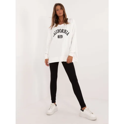 Fashion Hunters Ecru tracksuit with oversize sweatshirt