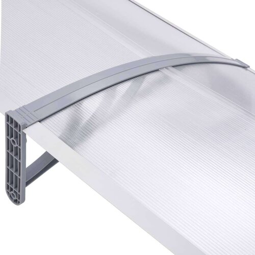  Nadstre&amp;scaron;nica za vrata siva i prozirna 200 x 80 cm PC Slike