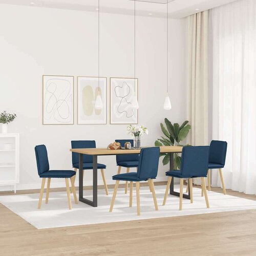 Jedilni stoli 6 kosov modro blago, (21822528) Slike