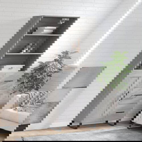 vidaXL Visoka komoda siva sonome 69 5x34x180 cm od konstruiranog drva Cijene