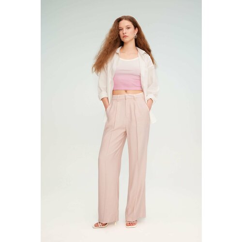 Defacto Wide Leg Wide Leg With Pockets Trousers Cene