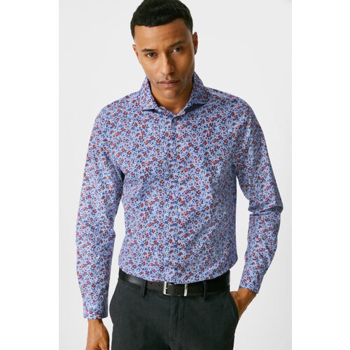 CA Muška košulja dugih rukava, Slim fit, Plava Slike