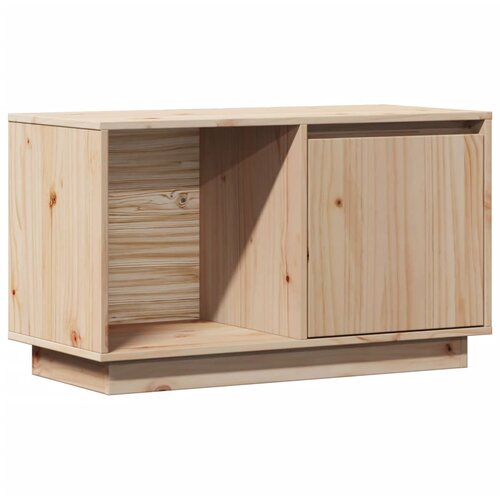 Maison Chic TV omarica - TV stojalo - Televizijska omarica 74x35x44 cm trdna borovina, (21700553) Slike