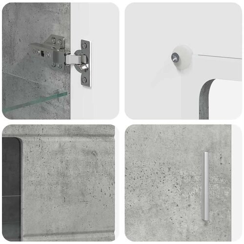  Kreveta Betonski sivi 55 5 x 29 x 100 cm Konstruirano drvo Slike