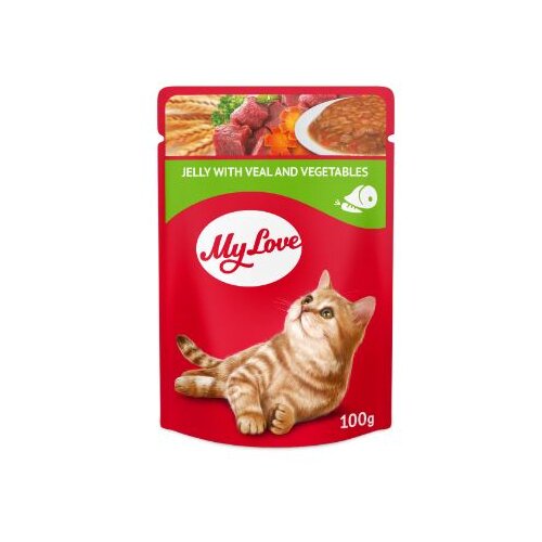 My Love HRANA ZA MAČKE ŽELE SA TELETINOM I POVRĆEM 100g Cijene