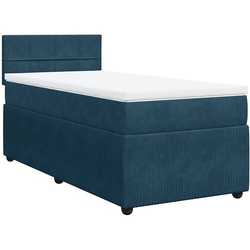Box spring krevet s madracem plavi 90x200 cm bar&amp;scaron;unasti Slike