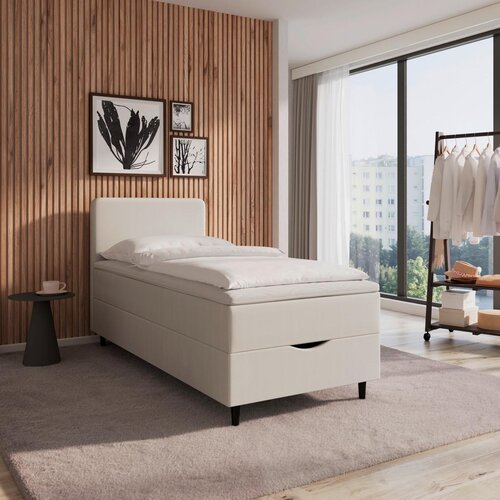 Bessagi Home Postelja Z Vzmetnico Vida, Krem, Nadvložek, 90x200 Cene