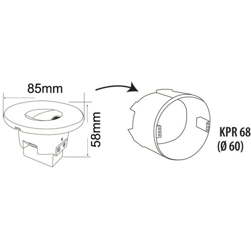  LED spolja&amp;scaron;nje svetlo za stepeni&amp;scaron;te DECENTLY LED/1,5W/230V IP44 crna Slike