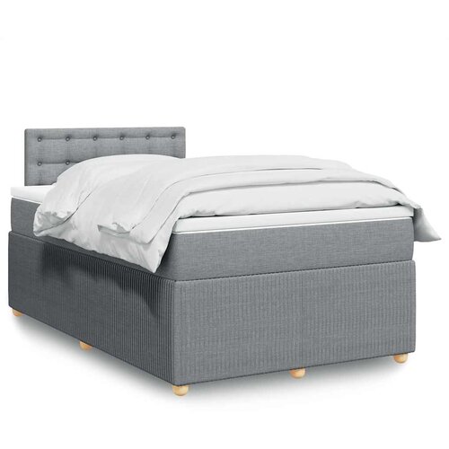  Krevet s oprugama i madracem svjetlosivi 120x190 cm od tkanine Slike