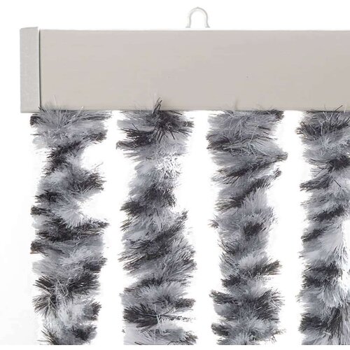VidaXL Zastor protiv muha sivi i crno-bijeli 118 x 220 cm od &amp;scaron;enila Slike
