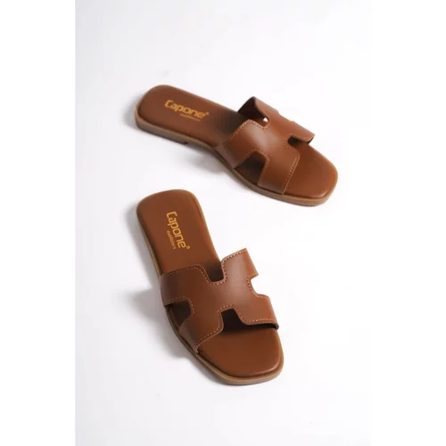 Capone Outfitters Mules - Brown - Flat