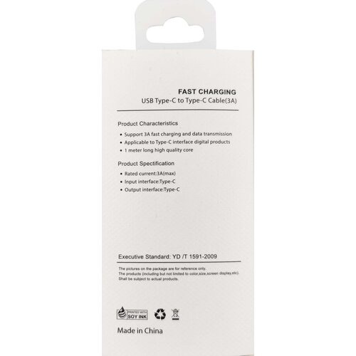 Gembird CCP-AMCM-AMCM-1.0w ** 3A PD kabl USB-C na USB-C, USB3.0, 1m, white (159) Slike