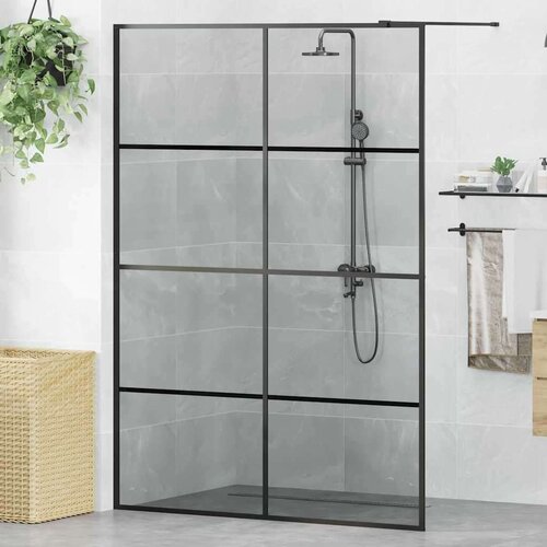  Zid za walk-in tu&scaron; Crna 140 x 195 cm Staklo otporno na udarce Cijene