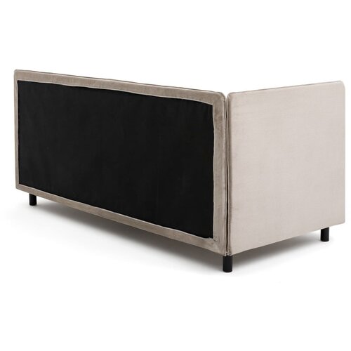 Bonami Selection sivorjava oblazinjena postelja s prostorom za shranjevanje z vzmetnico 120x200 cm avela &amp;ndash; Slike
