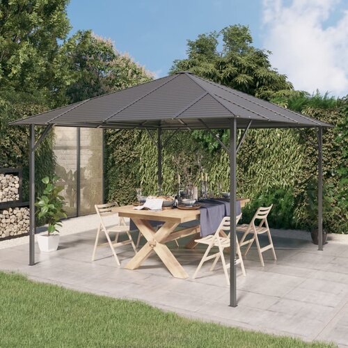 VidaXL Paviljon s streho 3x3 m antraciten Slike