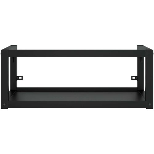 VidaXL Zidni okvir za kupaonski umivaonik crni 79x38x31 cm željezni Slike