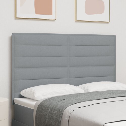 VidaXL LED pregrada Linije dizajn Svetlo siva 72 cm Tkanina Slike