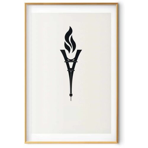 Plakat - Torch Shaped Like the Eiffel Tower 21x30 Zlatni okvir s margom Slike