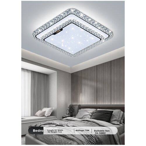  Sanxingzhaoming Pafonska lampa LED, 72 W, Bela Slike