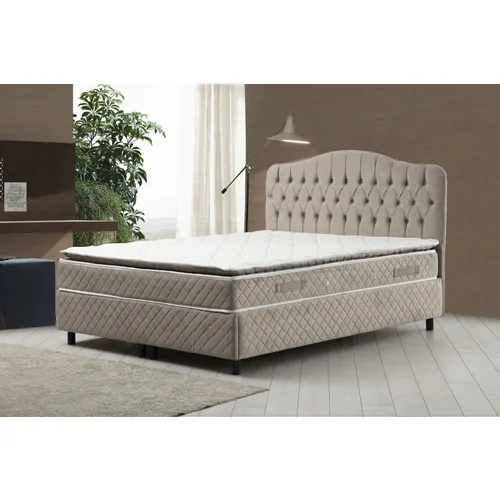 HANAH HOME Vassi Set 150 x 200 v3 - Beige dvojna boxspring postelja, (20976100)