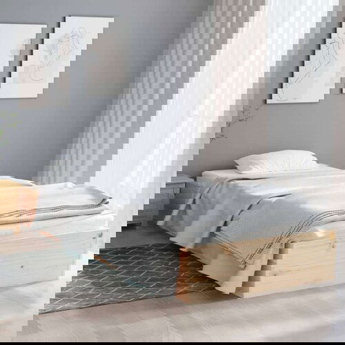  Posteljni okvir trden les 75x190 cm, (20647015) Slike