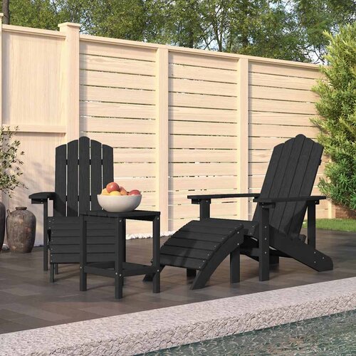  Vrtna stolica Adirondack s osloncem za noge i stolom HDPE Slike