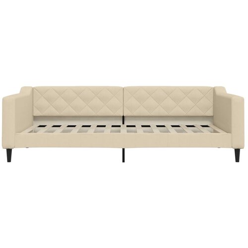  Dnevni krevet krem 100 x 200 cm od tkanine Slike