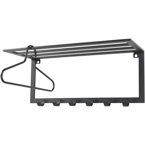 Spinder Design Crna metalna zidna vješalica s policom Ivar –