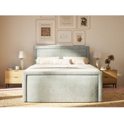 Maison de R&amp;ecirc;ve Svetlo modra boxspring postelja s prostorom za shranjevanje 160x200 cm Fresco &amp;ndash; Slike