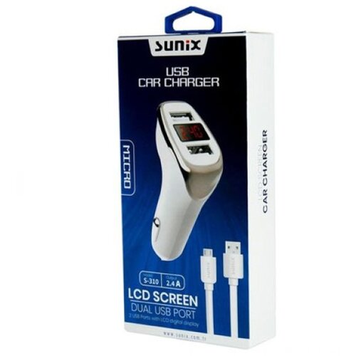  Auto punjac SUNIX 2xUSB (S-310) 2.4A Micro beli Cene