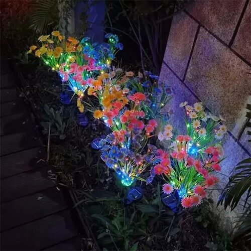  dvori&amp;scaron;ne solarne lampe gerberi 2kom Slike