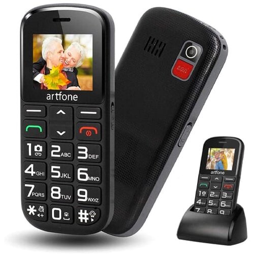  Telefon na tipke Artfone CS182 sa charging dock-om Black Cijene