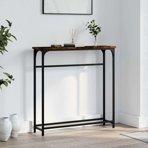  Konzolni stol boja hrasta 75 x 19 5 x 75 cm konstruirano drvo Slike