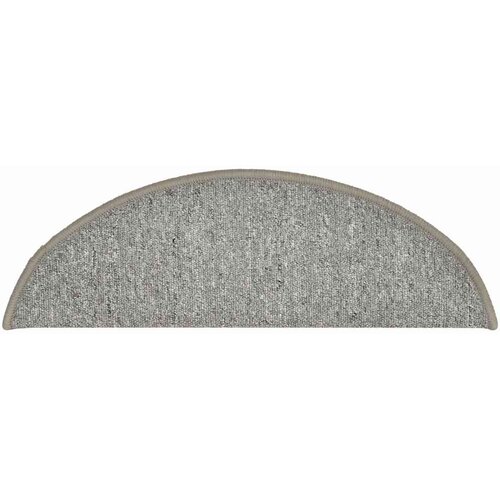  Prostirke za stepenice 30 kom 56x17x3 cm svijetlo sive poluokrugle Slike