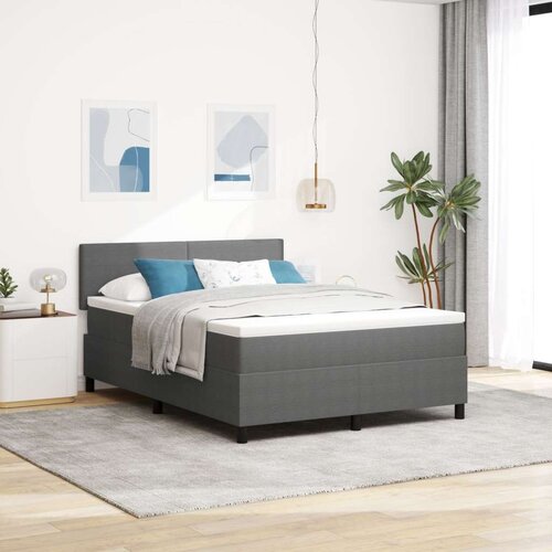  Krevet s box springom s madracem svijetlosivi 140x200 cm tkanina od kordura Cijene