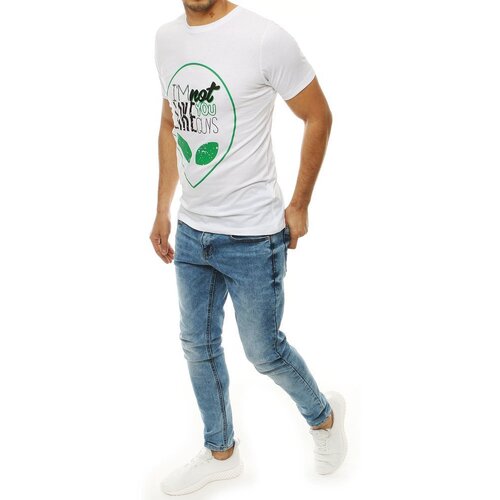 DStreet T-shirt męski z nadrukiem biały Cene
