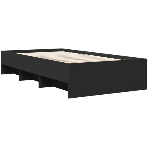  Okvir za krevet crni 100x200 cm konstruirano drvo Slike